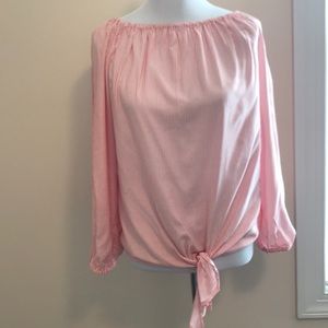 Jones New York tie front blouse